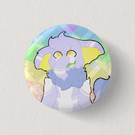 Cute Elephant Hårig 2 Inch Round Button Knapp
