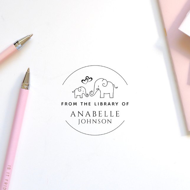 Cute Elephant Heart-Anpassningsbarna från Bibliote Stämpel (Skapare uppladdad)