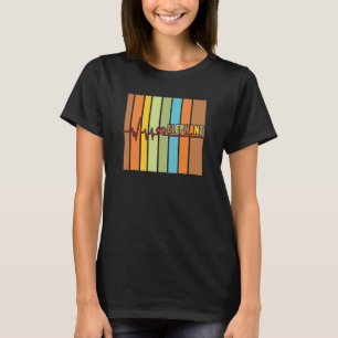 Cute Elephant Heartslag Jungle Animal T Shirt