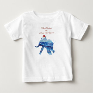 Cute Elephant Helgdag Baby Shirt T
