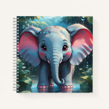 Cute Elephant i Rain