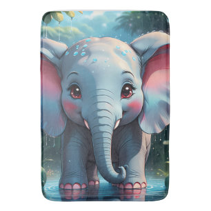 Cute Elephant i Rain Badrumsmatta