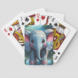 Cute Elephant i Rain Casinokort