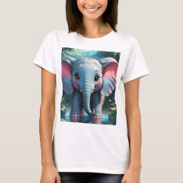 Cute Elephant i Rain T Shirt
