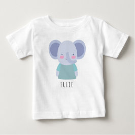 Cute Elephant Illustration - Anpassade T Shirt