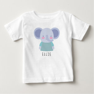 Cute Elephant Illustration - Anpassade T Shirt