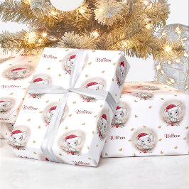 Cute Elephant jul Wrapping Pappra Namn Presentpapper