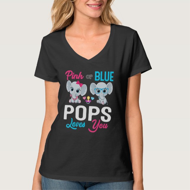 Cute Elephant Keeper från Genderna Pops Kärlek du T Shirt (Framsida)