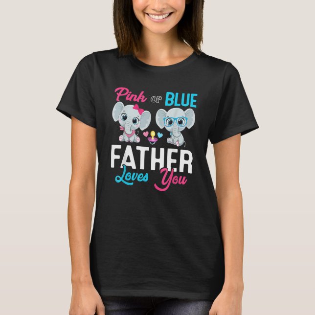 Cute Elephant Keeper Of The Gender Father Loves Yo T Shirt (Framsida)