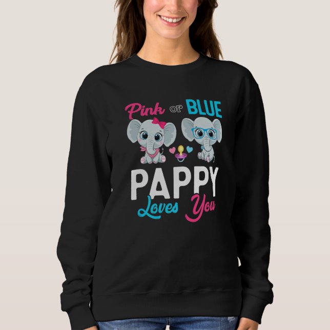 Cute Elephant Keeper Of The Gender Pappy Loves You T Shirt (Framsida)