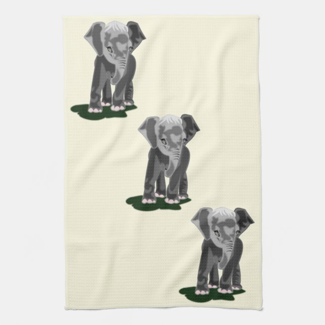 Cute Elephant Kitchen Towel Kökshandduk (Vertikal)