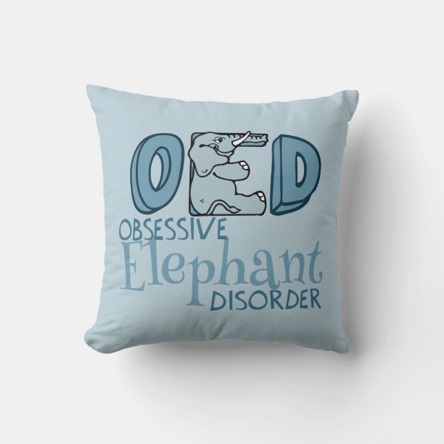 Cute Elephant Kudde (Framsida)