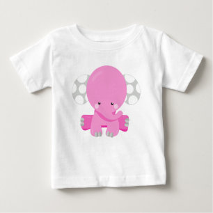 Cute Elephant, Little Elephant, Rosa Elephant T Shirt