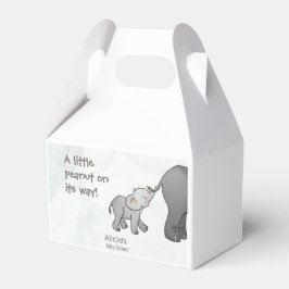 Cute Elephant Little Peanut On its Way Baby Shower Presentaskar