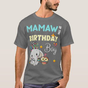 Cute Elephant Mamaw från födelsedagspojken T Shirt