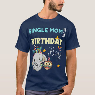 Cute Elephant Mamma om födelsedagspojken T Shirt