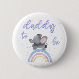 Cute Elephant med Colorful Rainbow pappa to be to Knapp