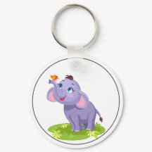 Cute Elephant med fjäril