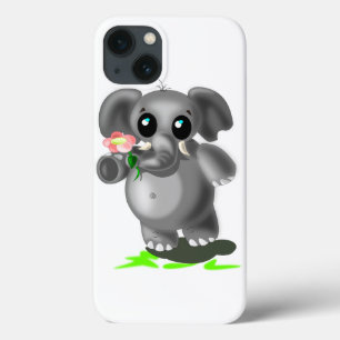 Cute Elephant med Flower iphone case