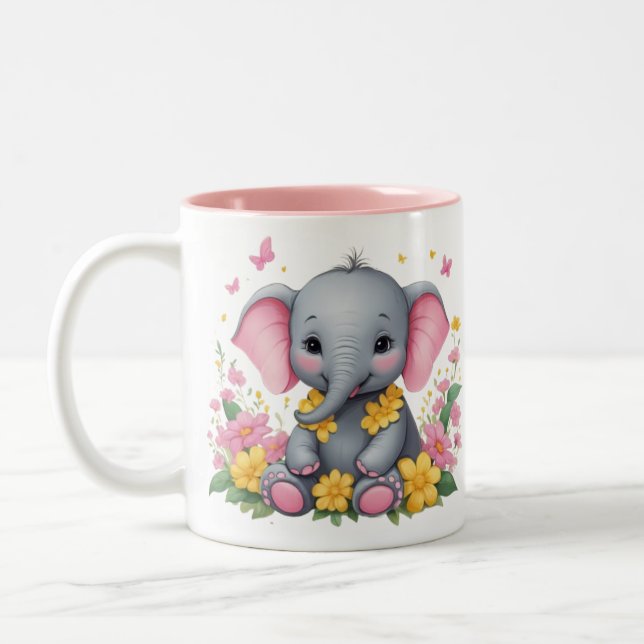 Cute Elephant Mugg (Vänster)