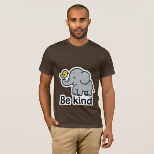Cute elephant och fågeldekal t shirt