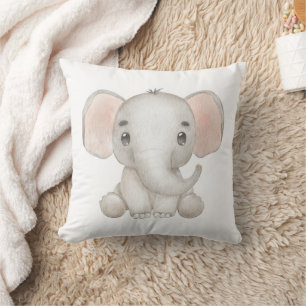 Cute Elephant Pillow Kudde