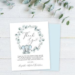 Cute Elephant Pojke Shower Tack