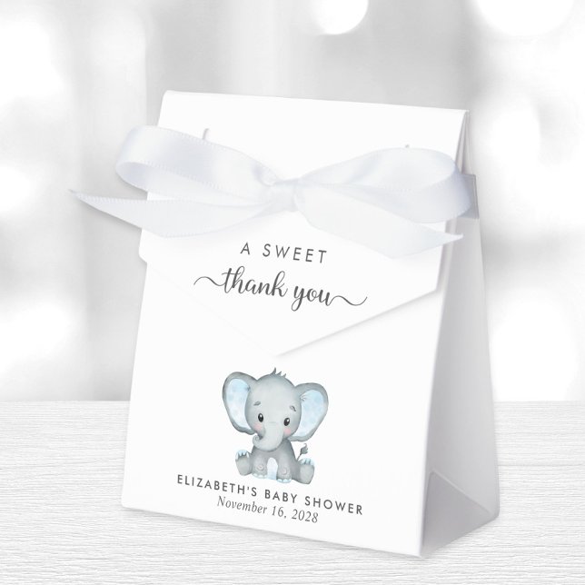 Cute Elephant Pojke Shower Tack Presentaskar (Skapare uppladdad)