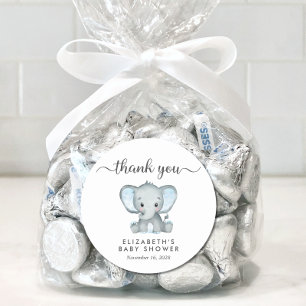 Cute Elephant Pojke Shower Tack Runt Klistermärke