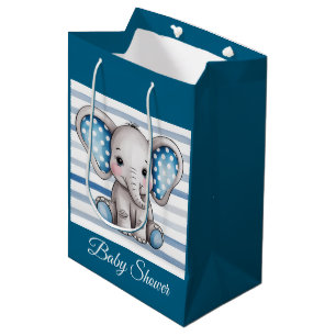 Cute Elephant Polka dots Boy Shower