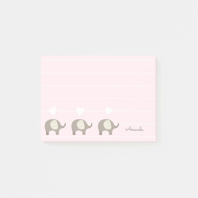 Cute Elephant Post - anteckningar Post-it Block (Framsida)