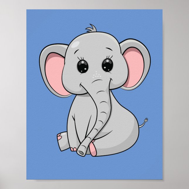 Cute Elephant Poster (Framsidan)