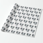 Cute elephant presentpapper<br><div class="desc">Cute elefant teckning som slår papper,  för alla tillfälle. Anpassadets bakgrund färg.</div>