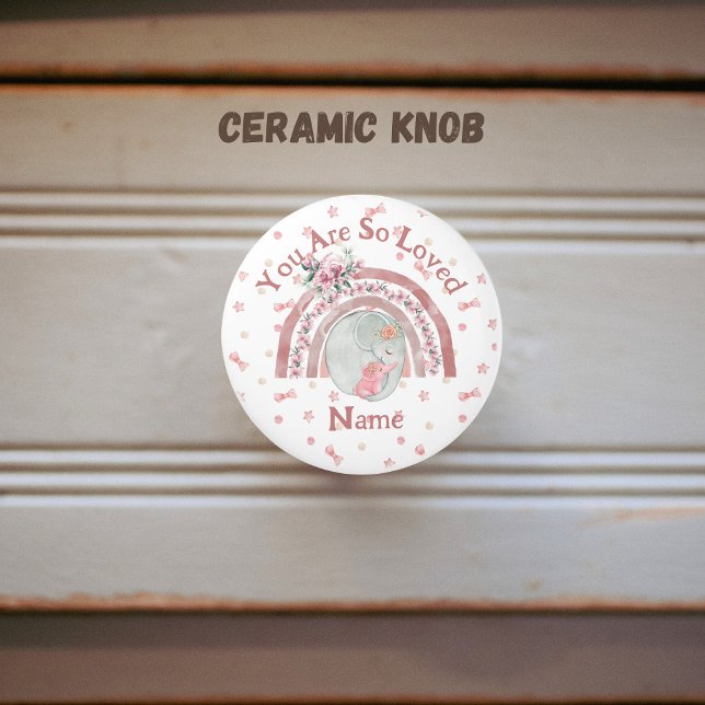 Cute Elephant Rainbow Knopp (Skapare uppladdad)