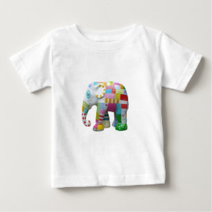Cute elephant retro-lappverk vismiskt tröja