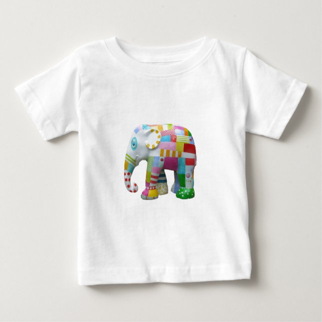 Cute elephant retro-lappverk vismiskt tröja (Framsida)