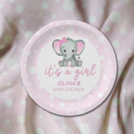 Cute Elephant rosa Baby Shower