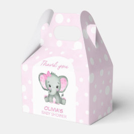 Cute Elephant rosa Baby Shower Presentaskar
