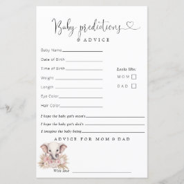 Cute Elephant Rosa Boho Girl Predictions Advice