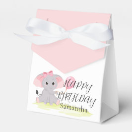 Cute Elephant Rosa Girl-favoritbox Presentaskar