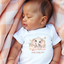Cute Elephant Rosa Pumpkin Fall Girl Namn