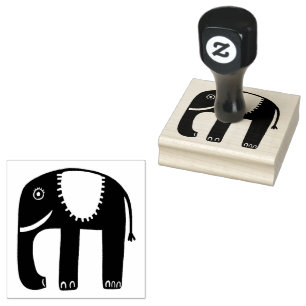 Cute Elephant Simple Modern Stämpel