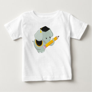 Cute Elephant, Studenten Elephant, School, Pencil T Shirt