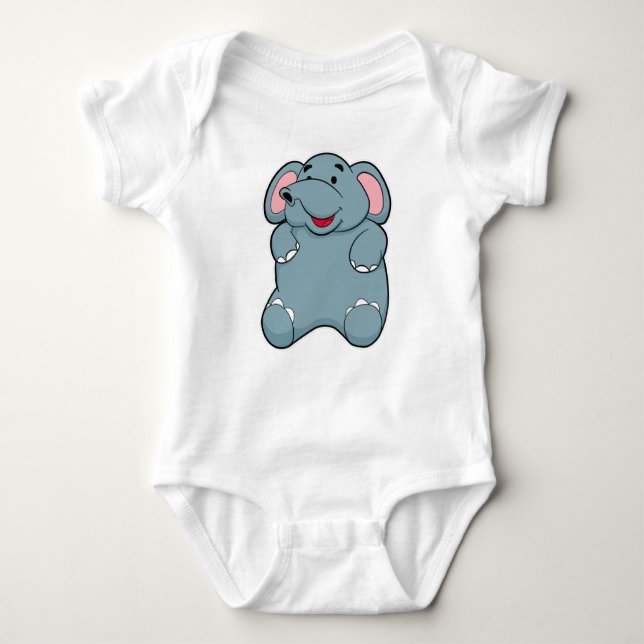 Cute Elephant T Shirt (Framsida)