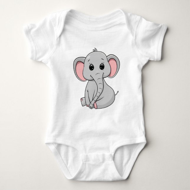 Cute Elephant    T Shirt (Framsida)