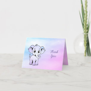 Cute Elephant-tackkort Tack Kort