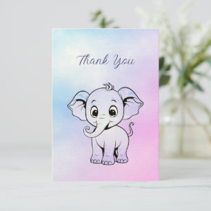 Cute Elephant-tackkort Tack Kort