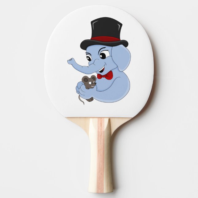 Cute elephant tecknad ping pong paddle pingisracket (Framsidan)