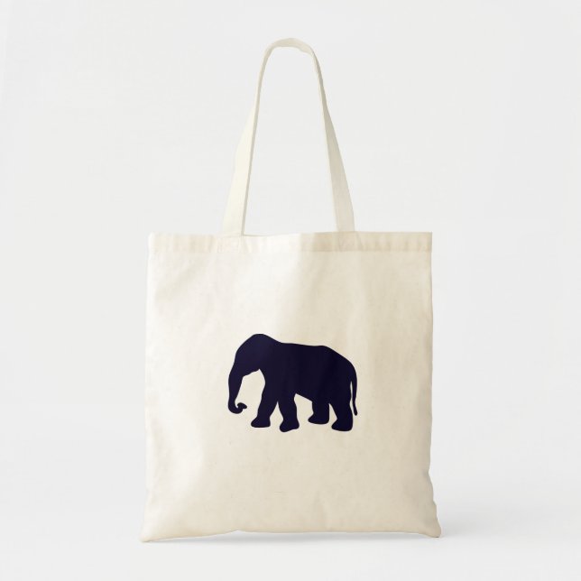 Cute Elephant Tote Bag Tygkasse (Framsidan)