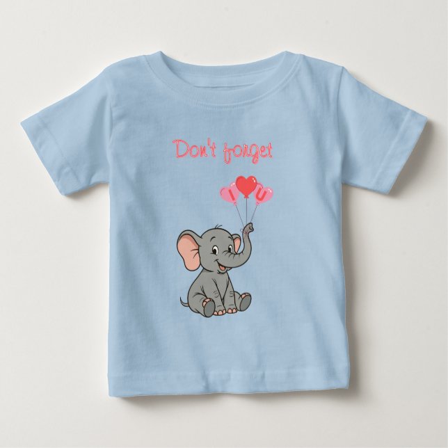 Cute elephant valentine's day   t shirt (Framsida)